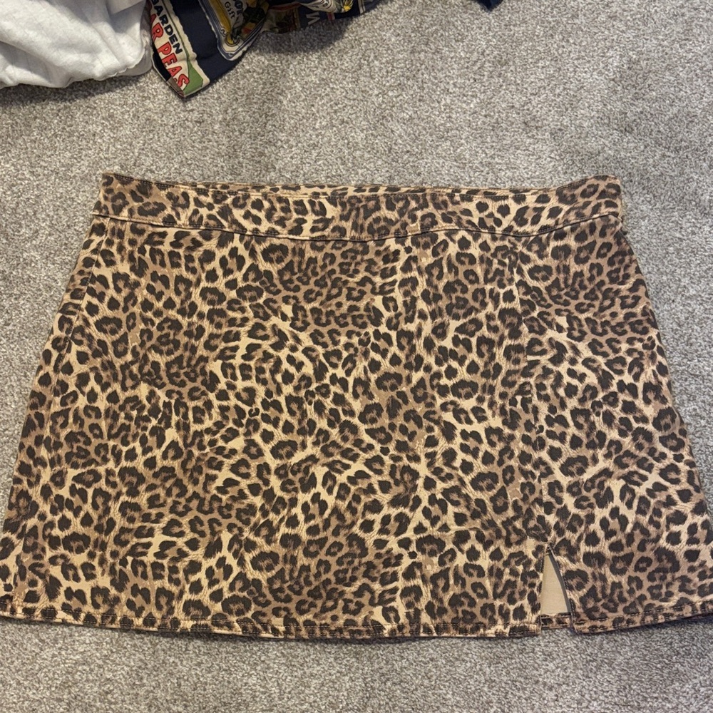 American Eagle Outfitters Animal Print Mini Skirt